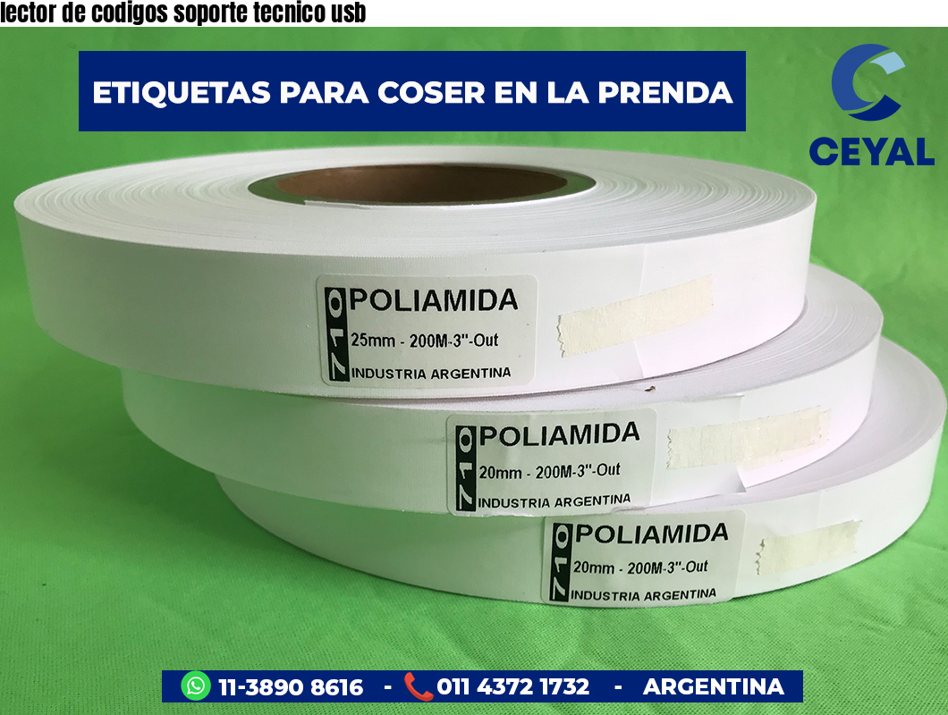 lector de codigos soporte tecnico usb