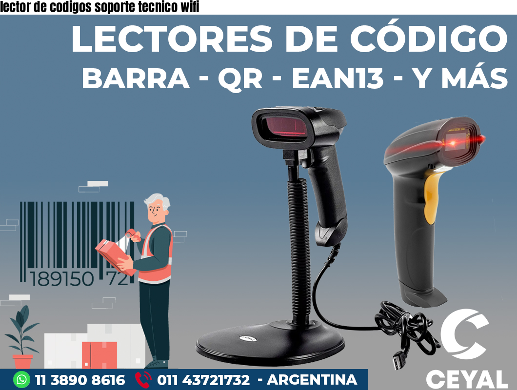lector de codigos soporte tecnico wifi