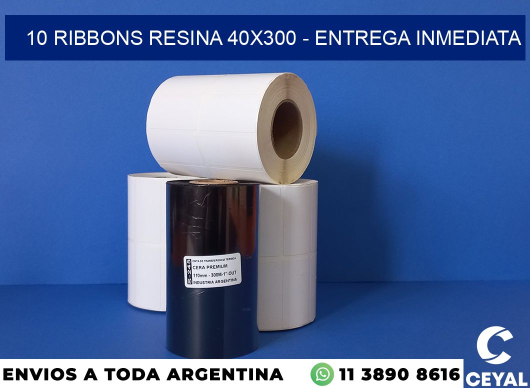 10 Ribbons resina 40×300 – Entrega inmediata