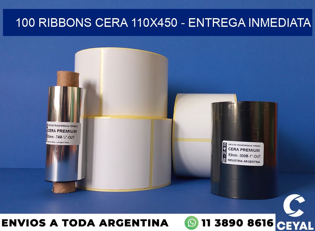 100 Ribbons cera 110×450 – Entrega inmediata