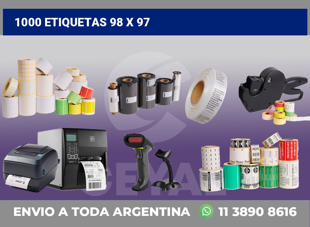 1000 etiquetas 98 x 97