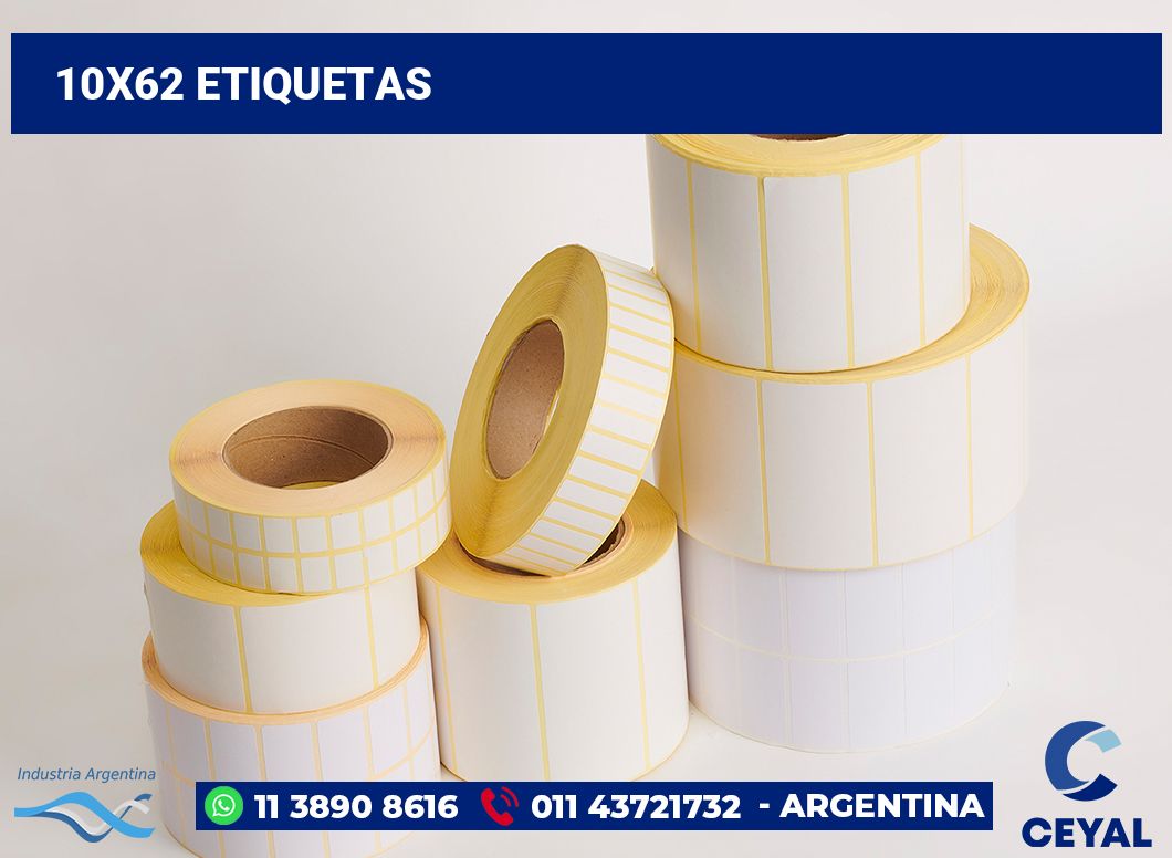 10x62 Etiquetas