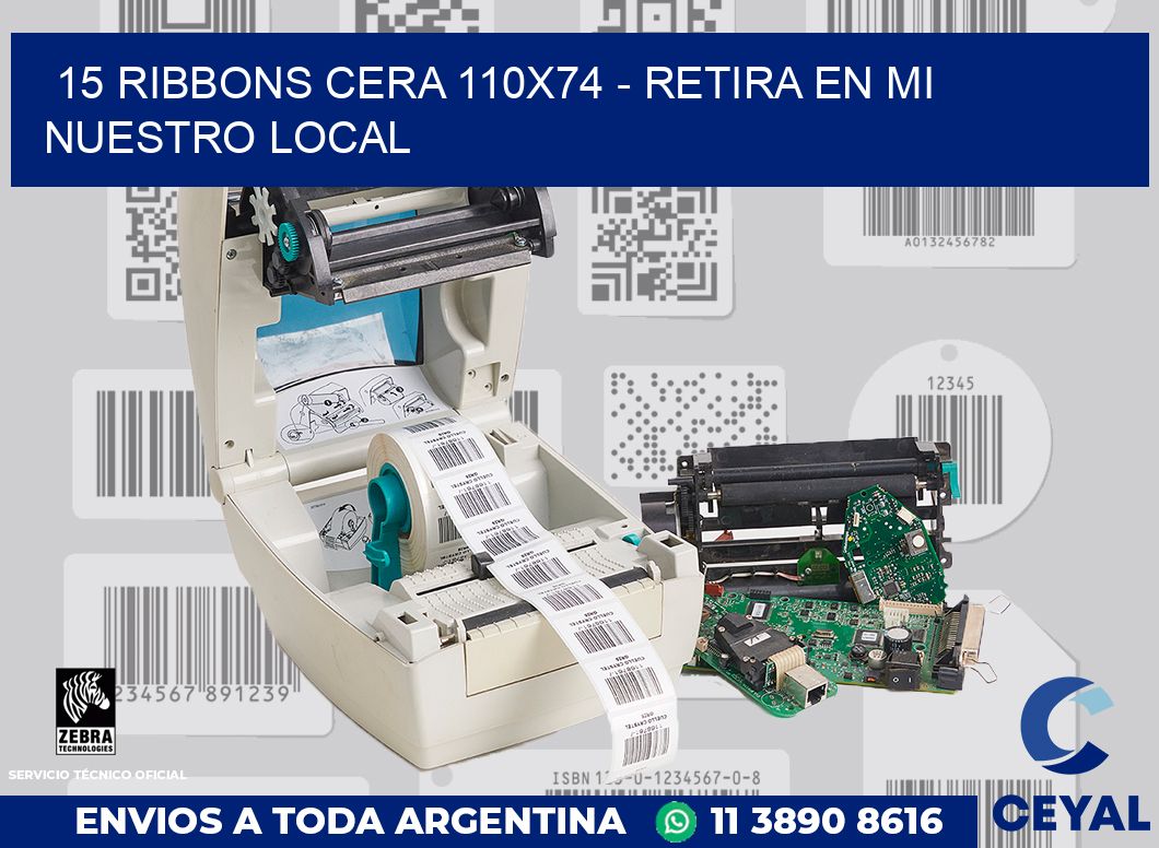 15 Ribbons cera 110x74 - retira en mi nuestro local