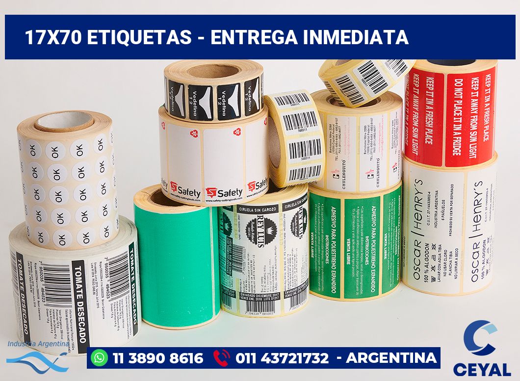 17×70 Etiquetas