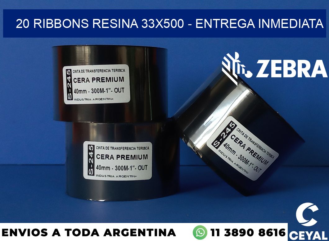 20 Ribbons resina 33x500 - Entrega inmediata
