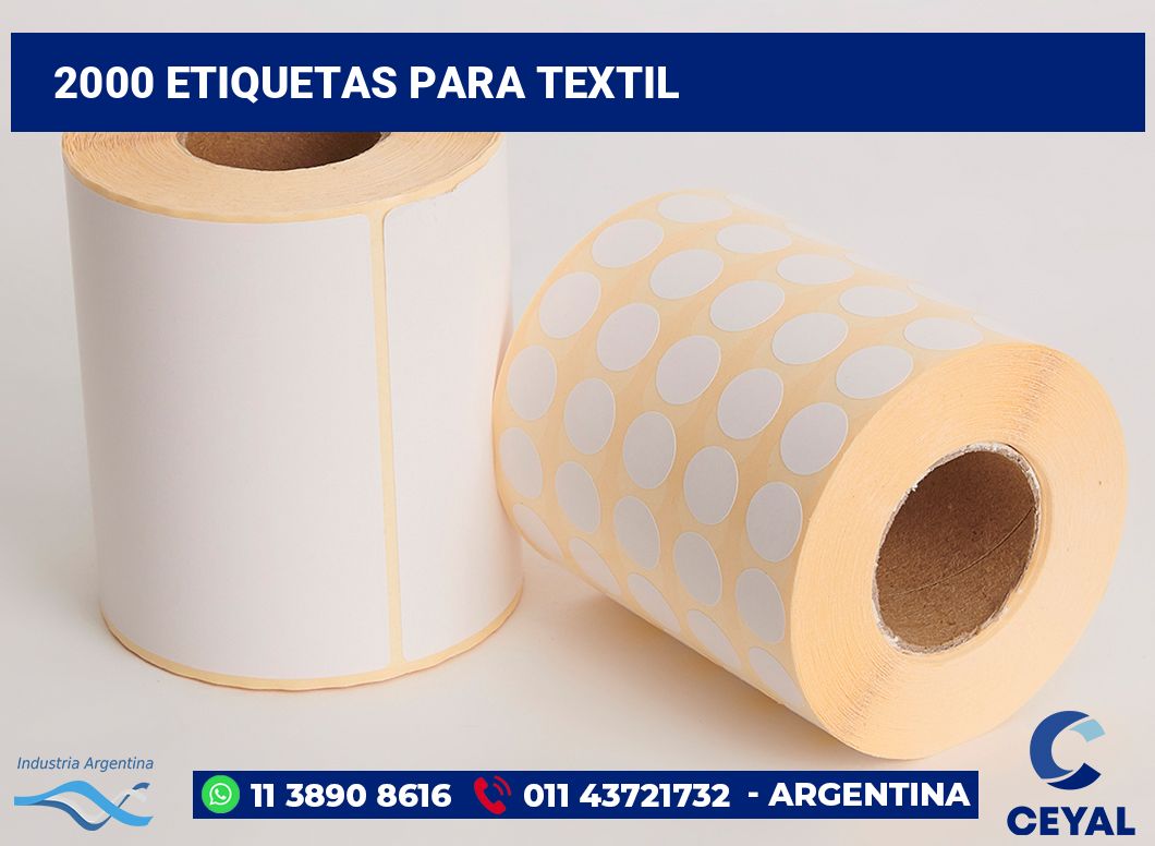 2000 Etiquetas para textil