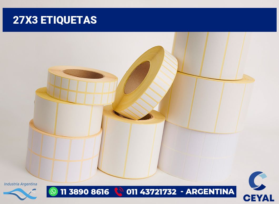 27x3 Etiquetas