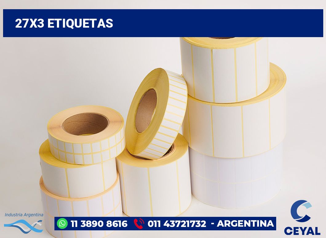 27x3 Etiquetas