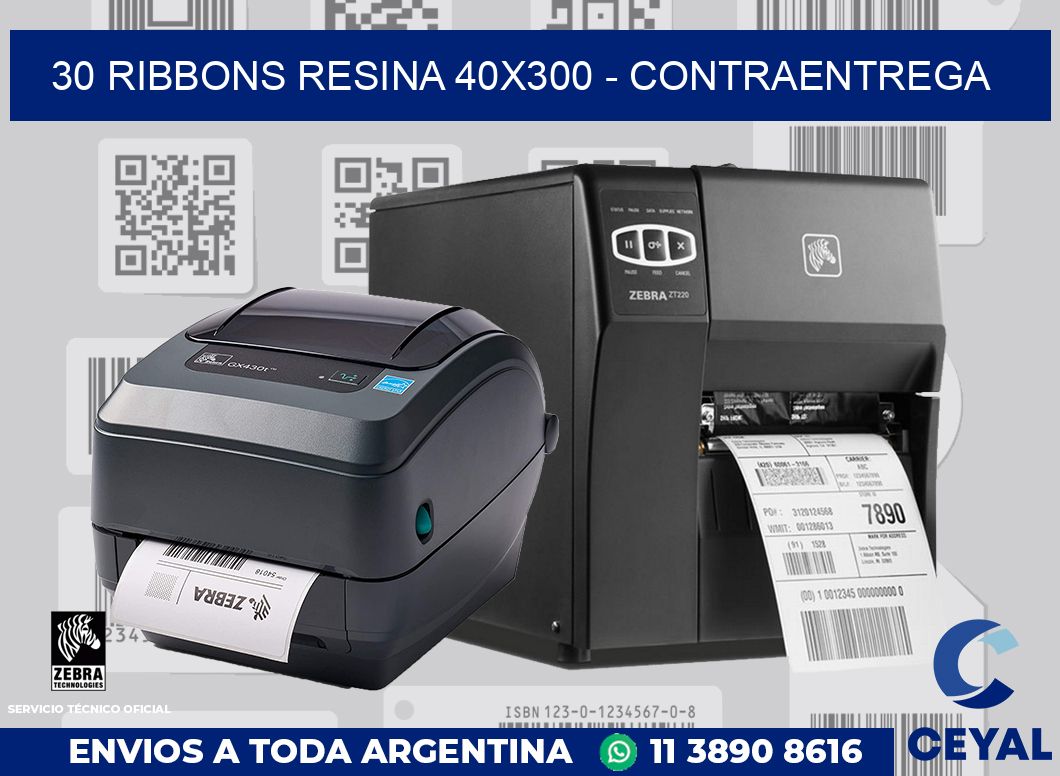 30 Ribbons resina 40x300 - contraentrega