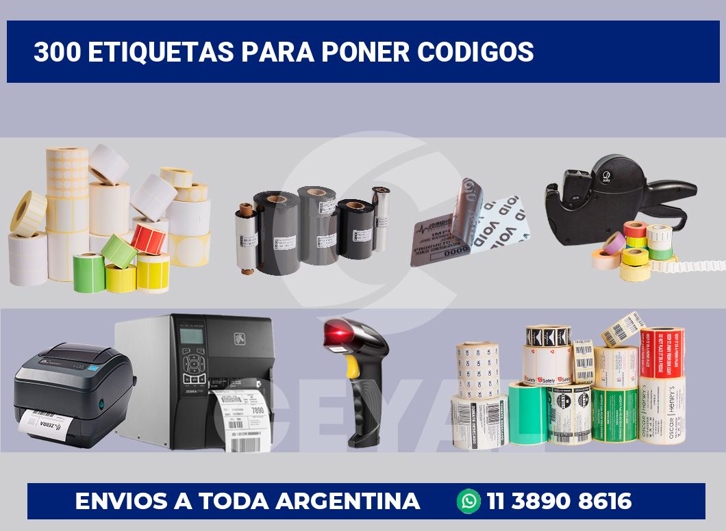 300 Etiquetas para poner codigos