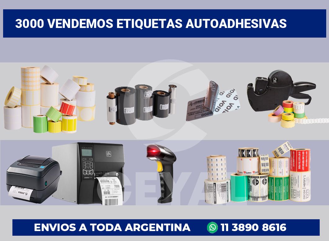3000 Vendemos etiquetas autoadhesivas