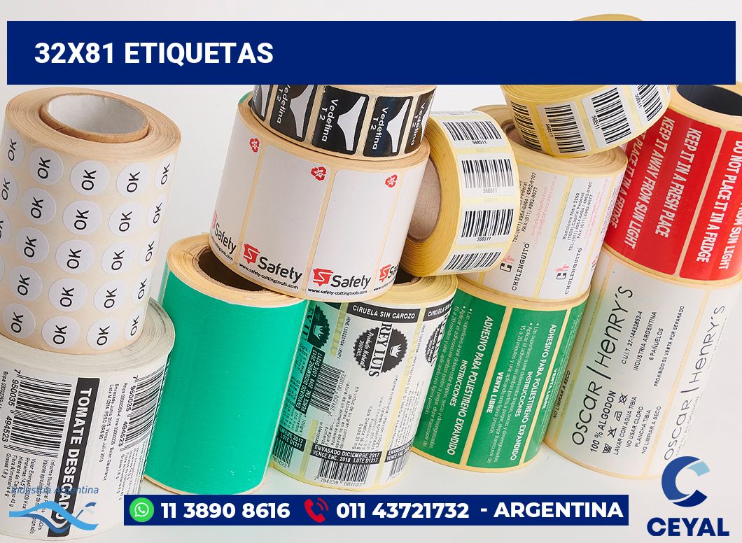 32x81 Etiquetas