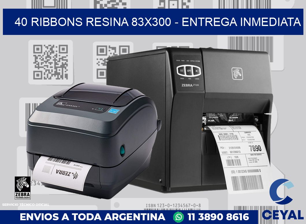 40 Ribbons resina 83x300 - Entrega inmediata