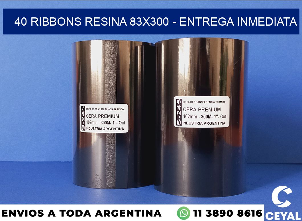 40 Ribbons resina 83×300 – Entrega inmediata