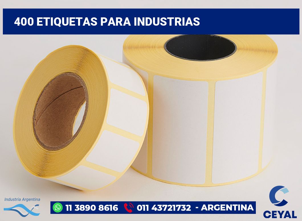 400 Etiquetas para industrias