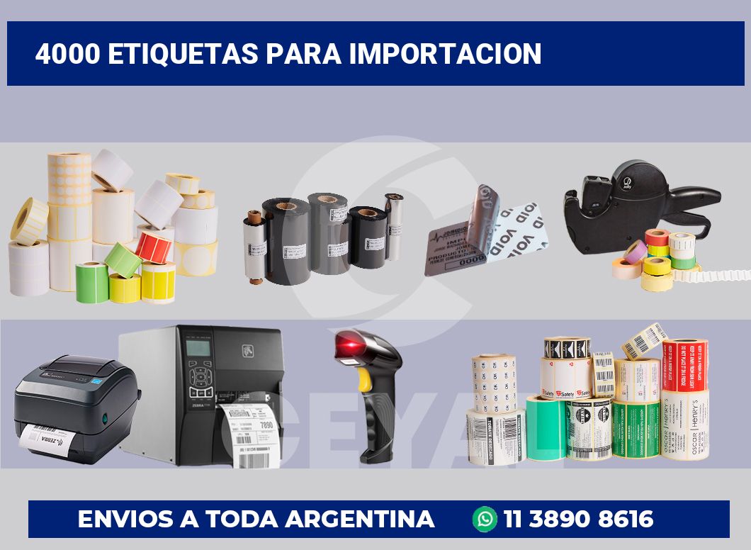 4000 Etiquetas para importacion