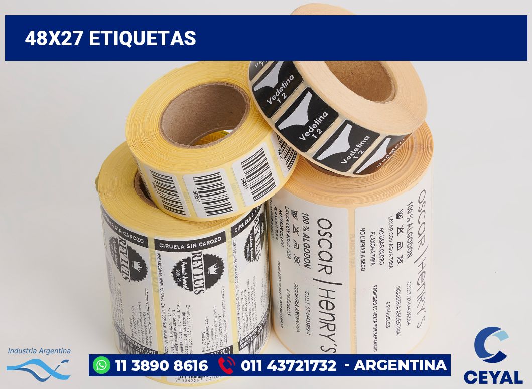 48x27 Etiquetas