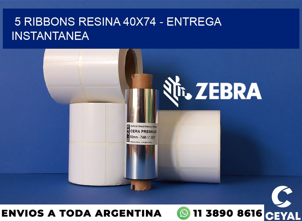 5 Ribbons resina 40x74 - entrega instantanea