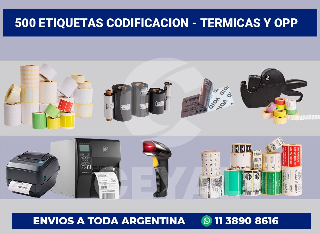 500 Etiquetas codificacion – termicas y opp