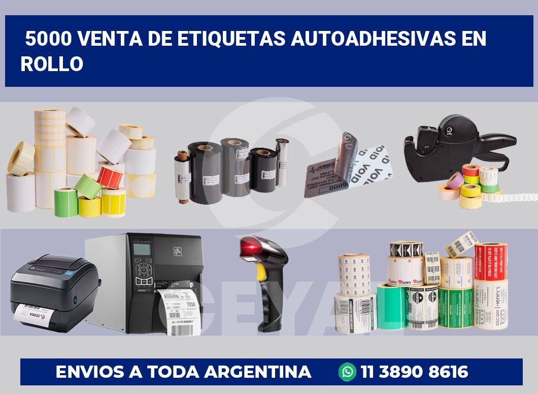 5000 Venta de etiquetas autoadhesivas en rollo