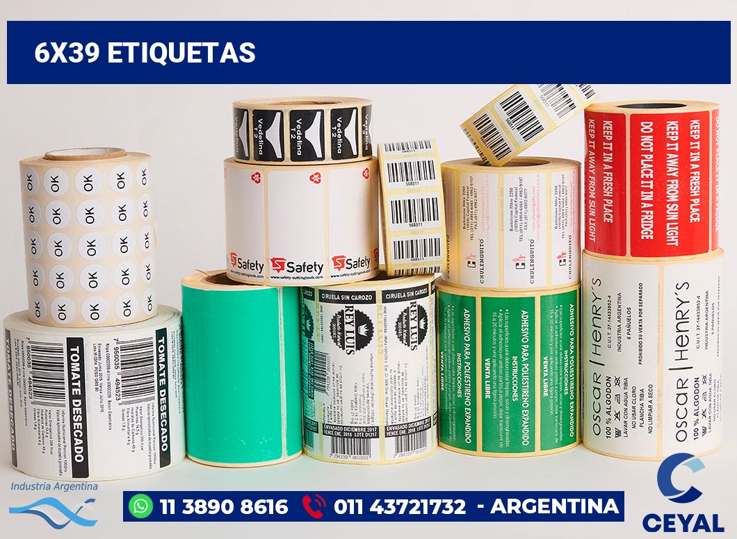 6x39 Etiquetas