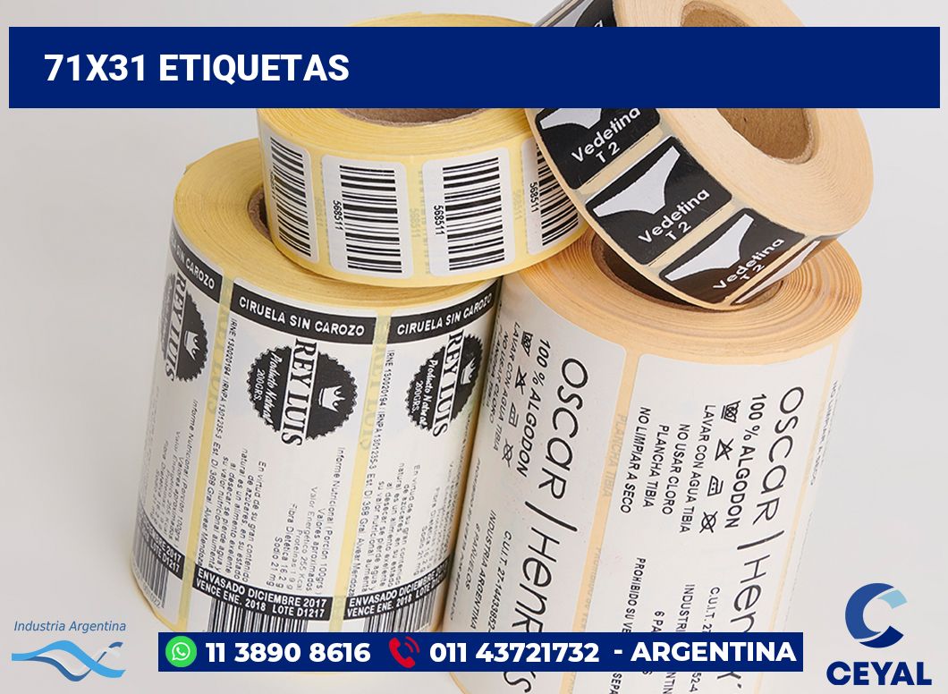 71x31 Etiquetas