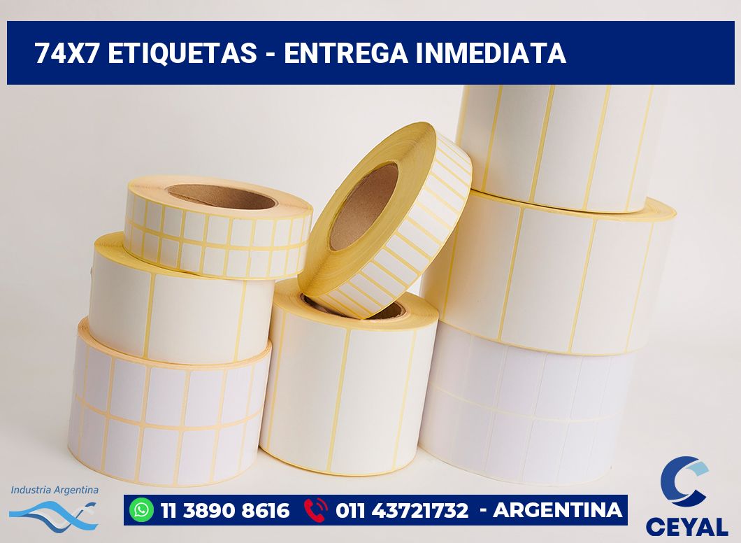 74×7 Etiquetas