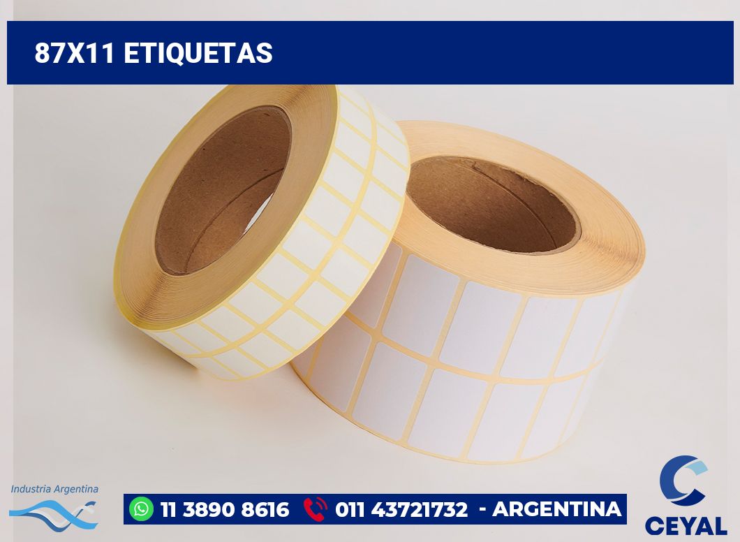 87x11 Etiquetas