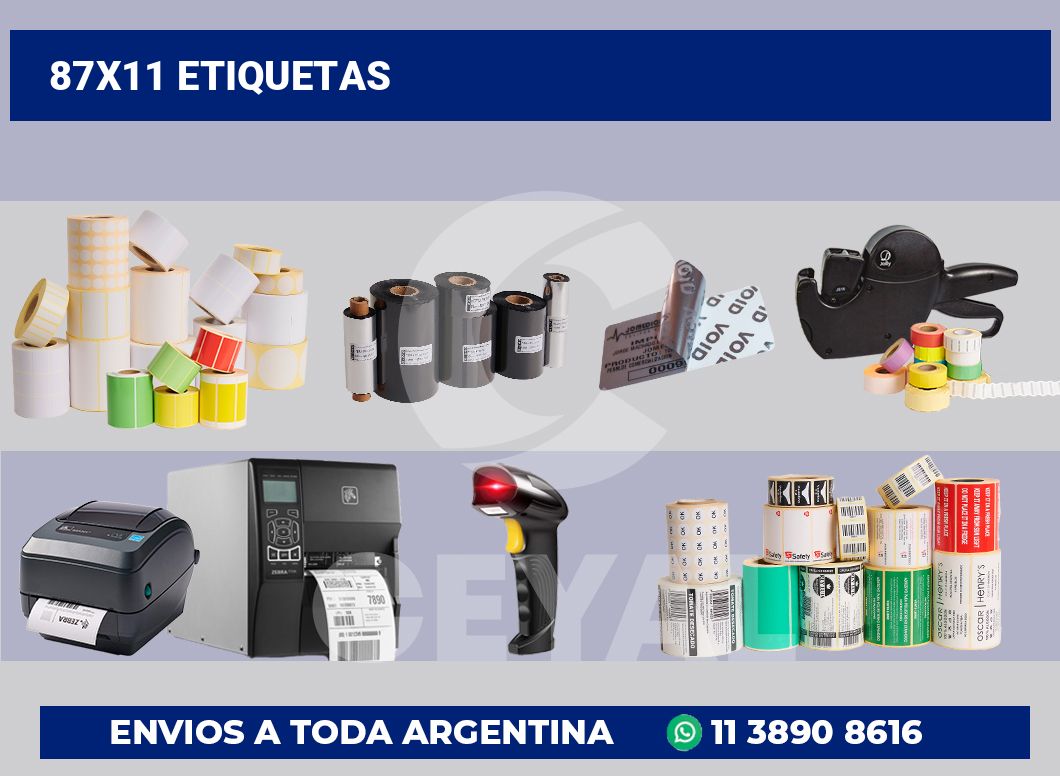 87×11 Etiquetas