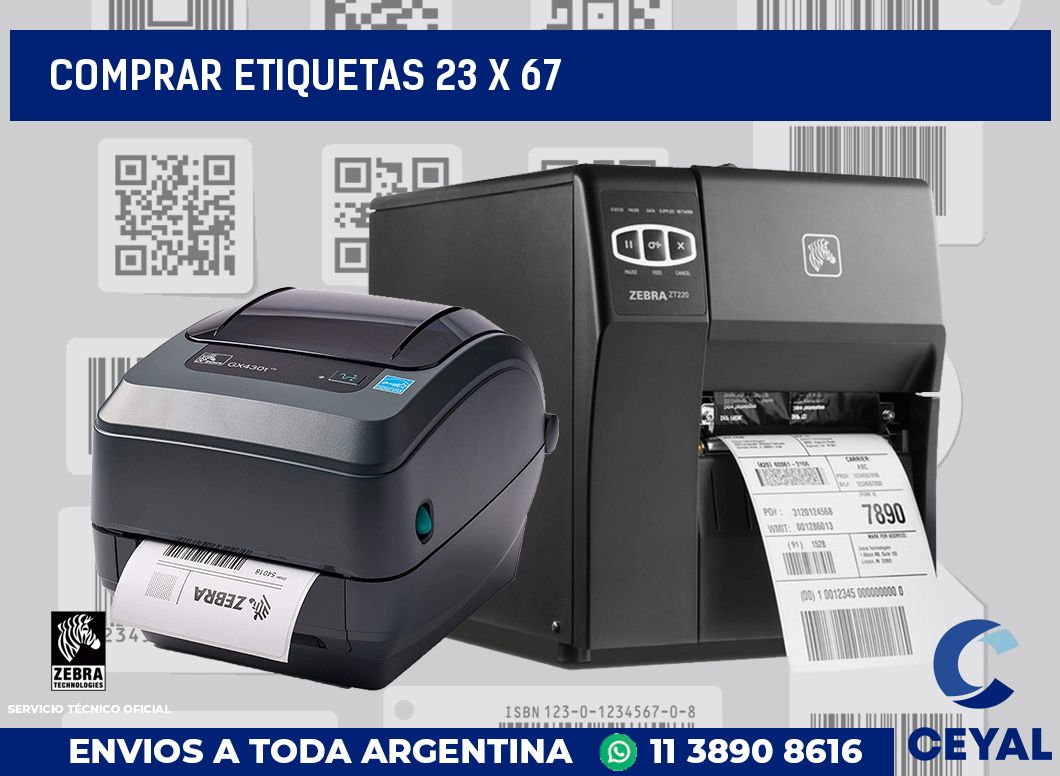 Comprar etiquetas 23 x 67