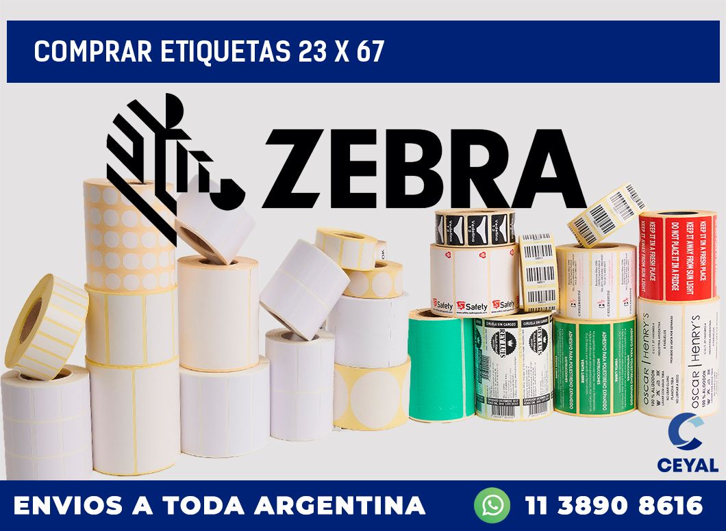 Comprar etiquetas 23 x 67