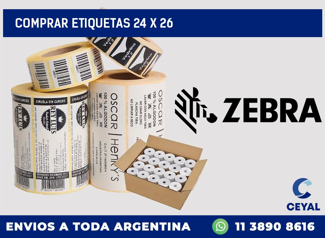 Comprar etiquetas 24 x 26