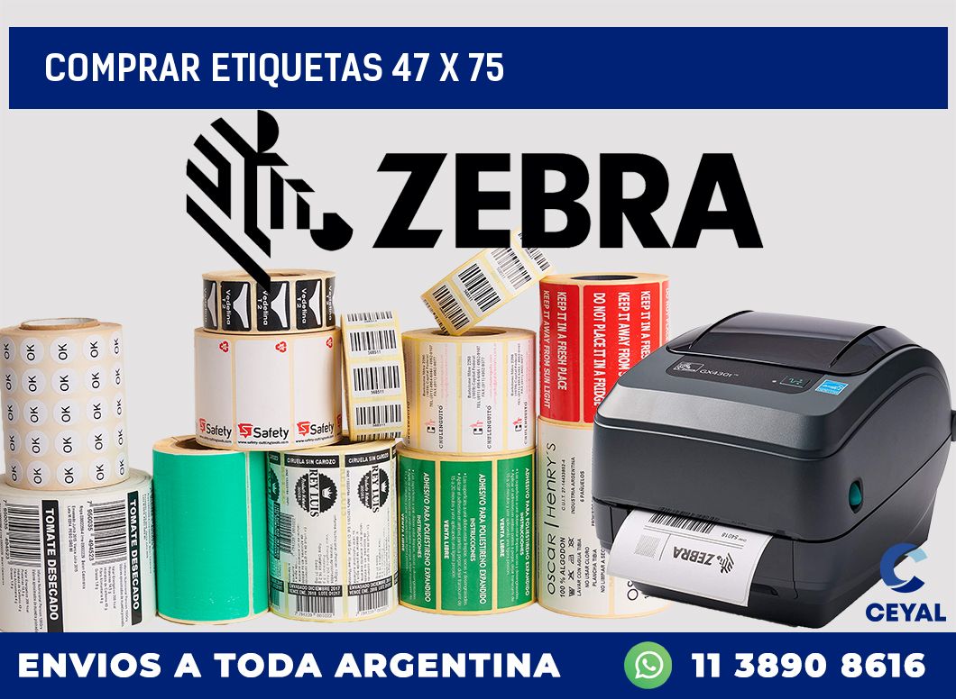 Comprar etiquetas 47 x 75