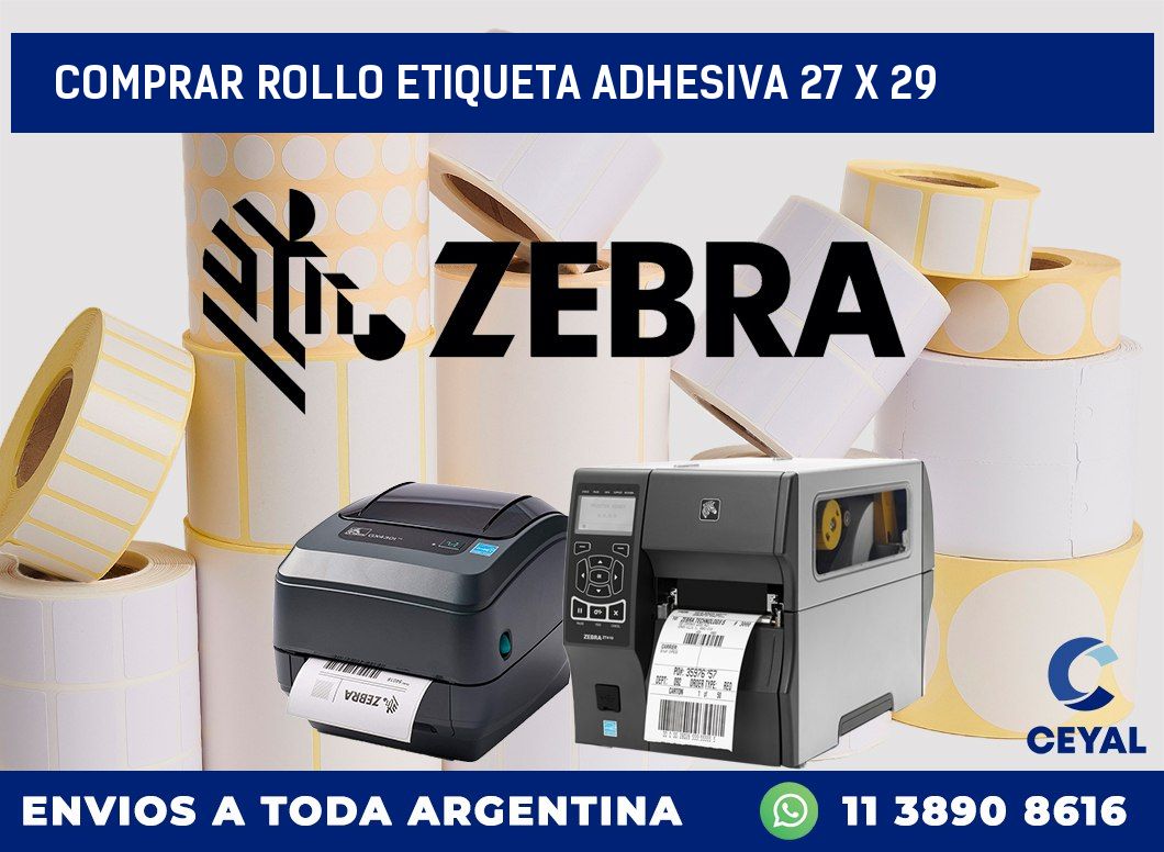 Comprar rollo etiqueta adhesiva 27 x 29