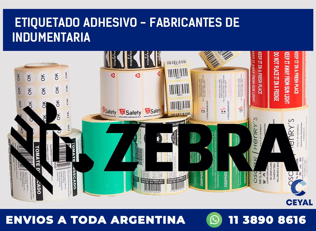 Etiquetado adhesivo - Fabricantes de indumentaria