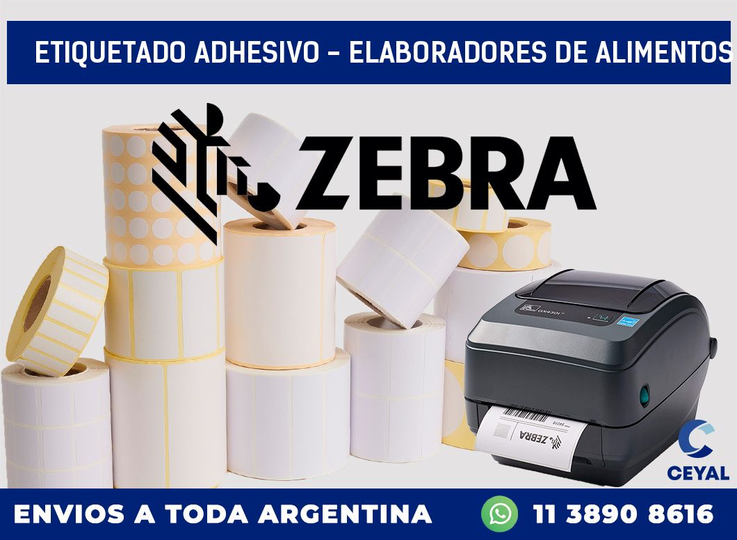 Etiquetado adhesivo - elaboradores de alimentos