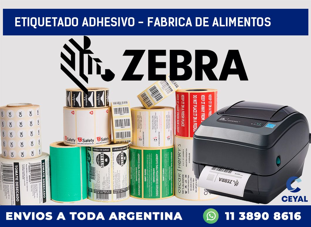 Etiquetado adhesivo – fabrica de alimentos