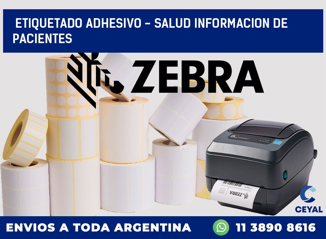 Etiquetado adhesivo – salud informacion de pacientes