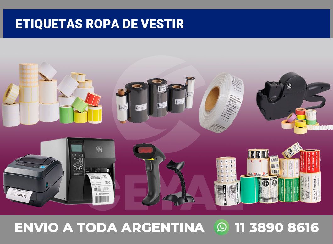 Etiquetas Ropa de vestir