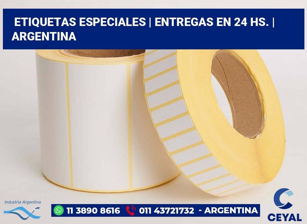 Etiquetas especiales | Entregas en 24 hs. | Argentina