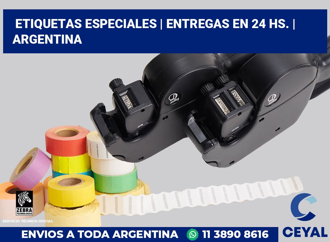 Etiquetas especiales | Entregas en 24 hs. | Argentina