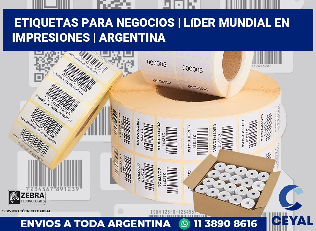 Etiquetas para negocios | Líder mundial en impresiones | Argentina