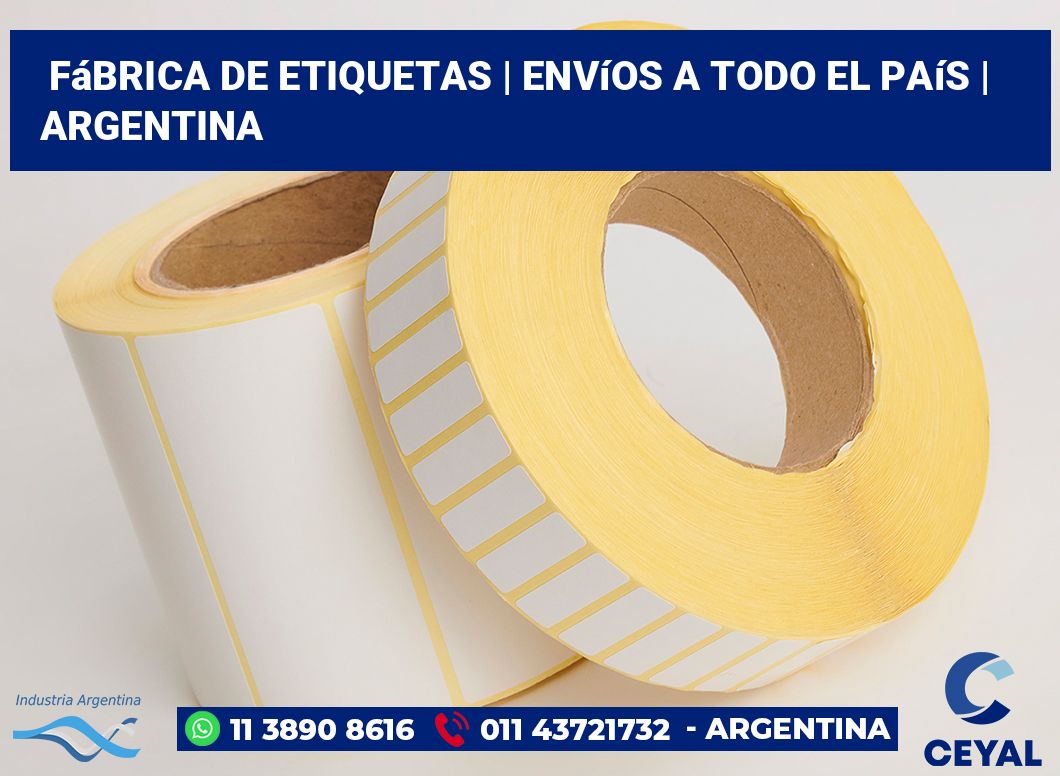 Fábrica de etiquetas | Envíos a todo el país | Argentina