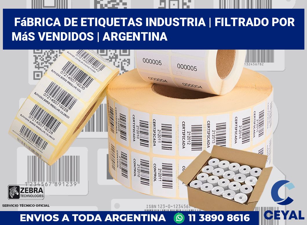 Fábrica de etiquetas industria | Filtrado por más vendidos | Argentina