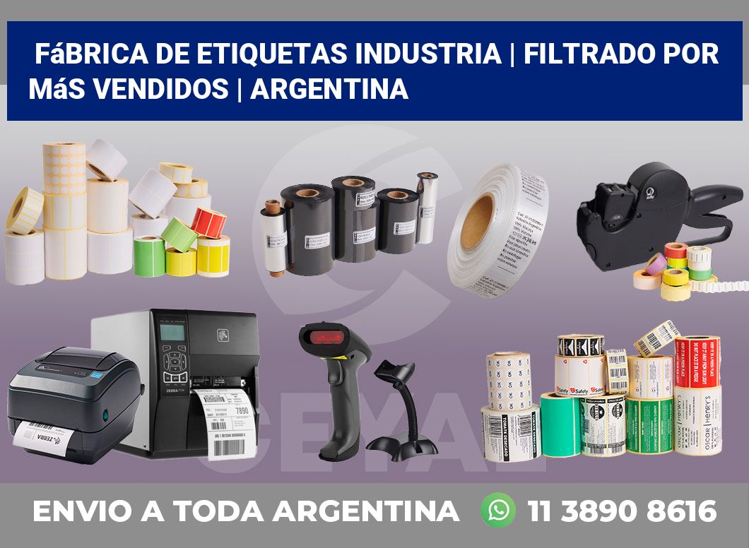 Fábrica de etiquetas industria | Filtrado por más vendidos | Argentina
