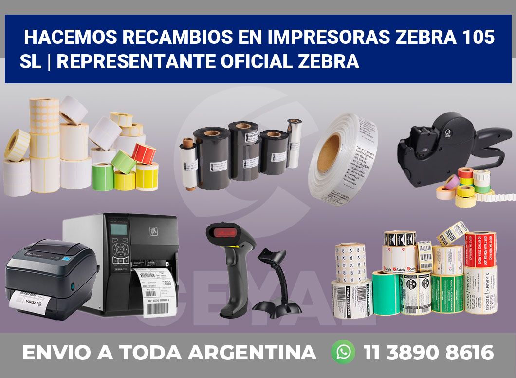 Hacemos recambios en impresoras Zebra 105 SL | Representante oficial Zebra