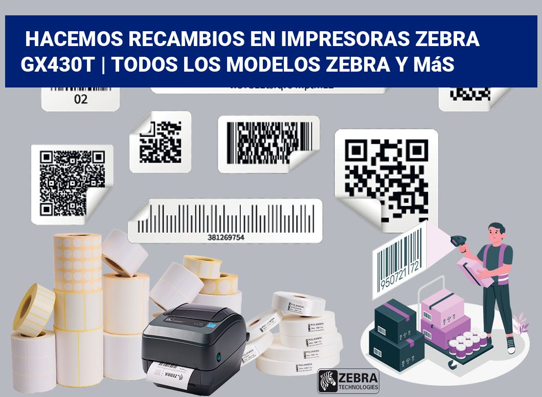 Hacemos recambios en impresoras Zebra GX430t | Todos los modelos Zebra y más