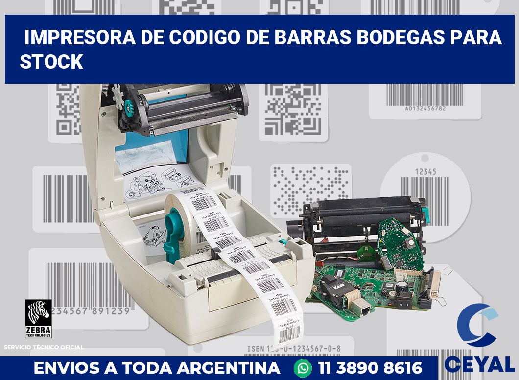 Impresora de codigo de barras Bodegas para stock