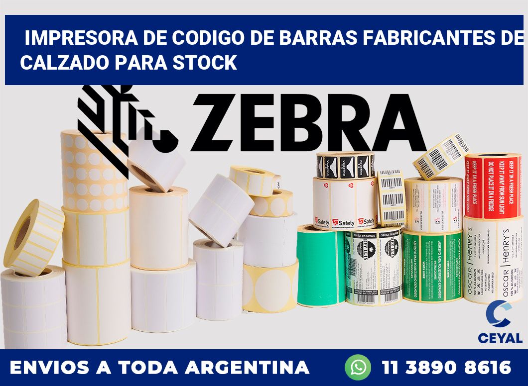 Impresora de codigo de barras Fabricantes de calzado para stock