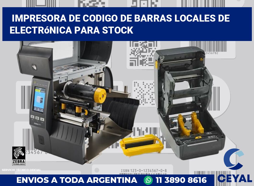 Impresora de codigo de barras Locales de electrónica para stock